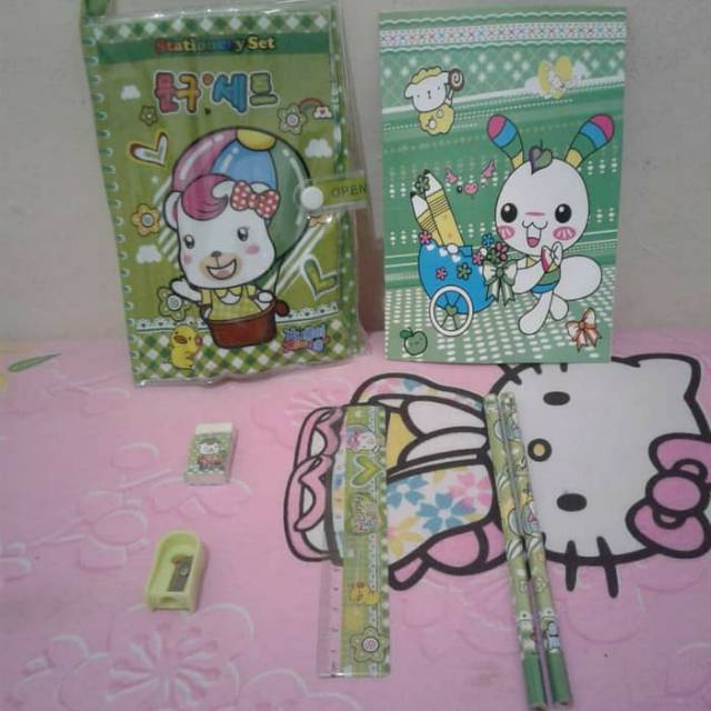 

Stationery stationary set alat tulis buku souvenir kado ultah murah