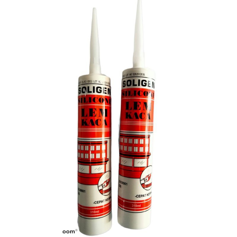 

Lem siliconee Soligen / Lem kaca tabung warna PUTIH