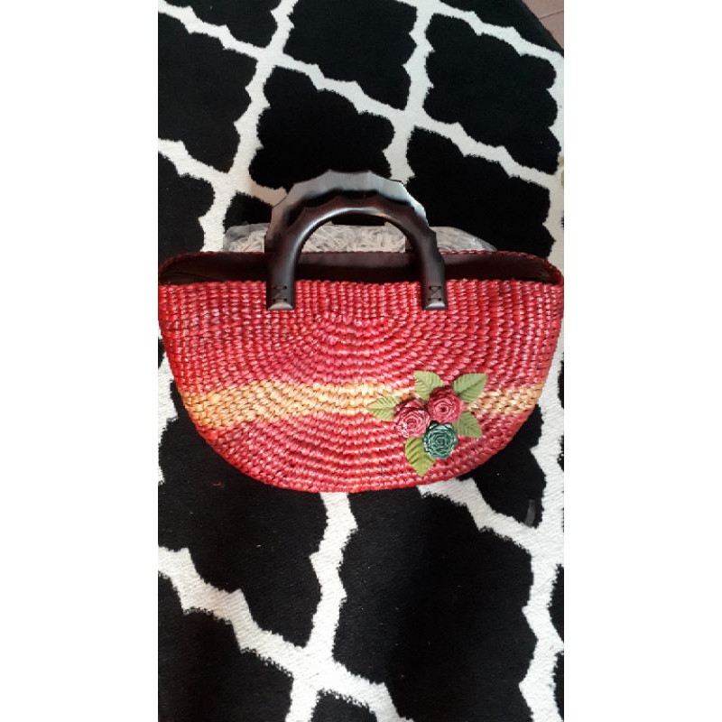 tas anyam bali preloved purun mendong