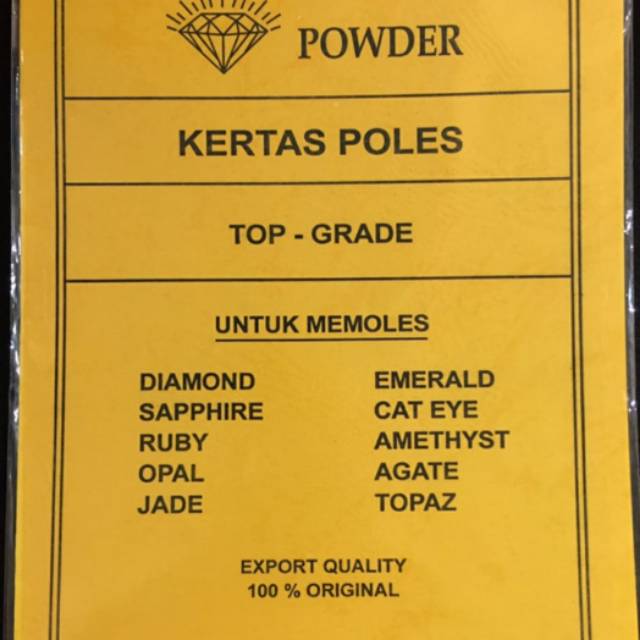 Kertas Poles Batu Akik Original