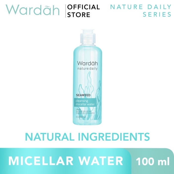 WARDAH NATURE DAILY SEAWEED CLEANSING MICELLAR WATER - 100ML / aloe micellar water