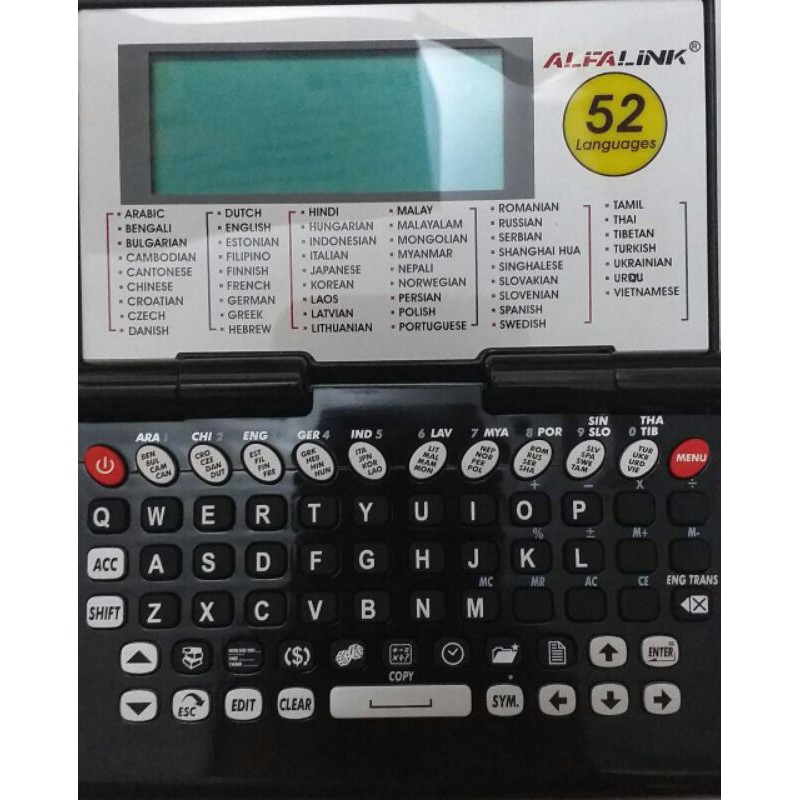ALFALINK EA 52/ KALKULATOR KAMUS BAHASA INGGRIS