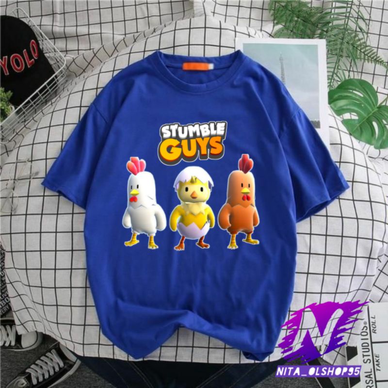 baju stumble guys ayam kaos anak stumble guys karakter ayam