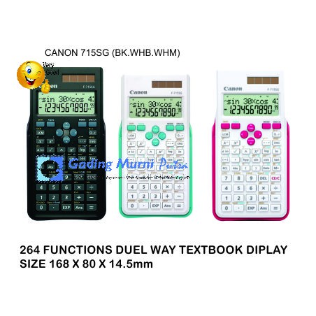 

Kalkulator Sains Function Scientific Canon F-715 SG Series