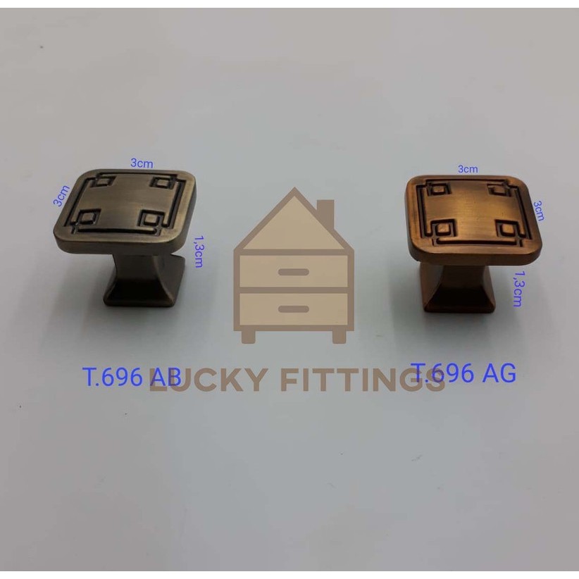 Tarikan Laci 696 AB Pintu Lemari Kotak  / Handle Antik Nakas Vintage