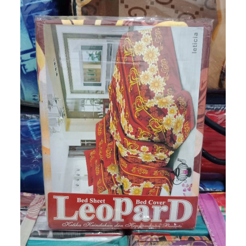 MURAH!! Sprei Leopard King No. 1 Ukuran 180x200 cm Kualitas Premium