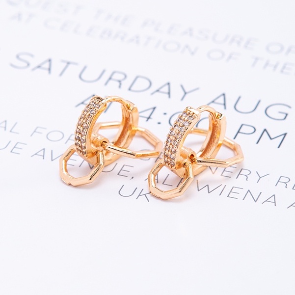 [AXIER PROMO]-Anting Drop Xuping Lapis Emas Zirkon Hias Untuk Remaja Perempuan Dan Wanita-A-282