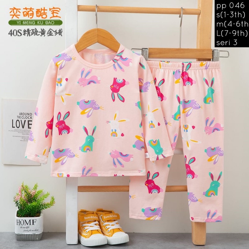 Setelan Piyama Import Anak Perempuan Rabbit - Ku Bao