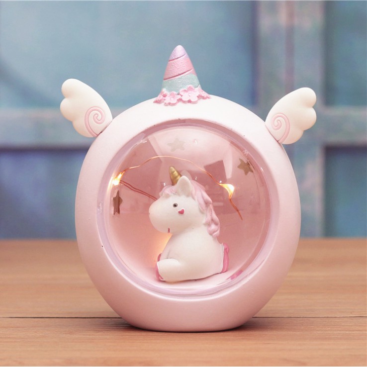 Cahaya Malam Lampu Meja Hias Tidur Cute Bintang Unicorn Hadiah Natal Anak Perempuan