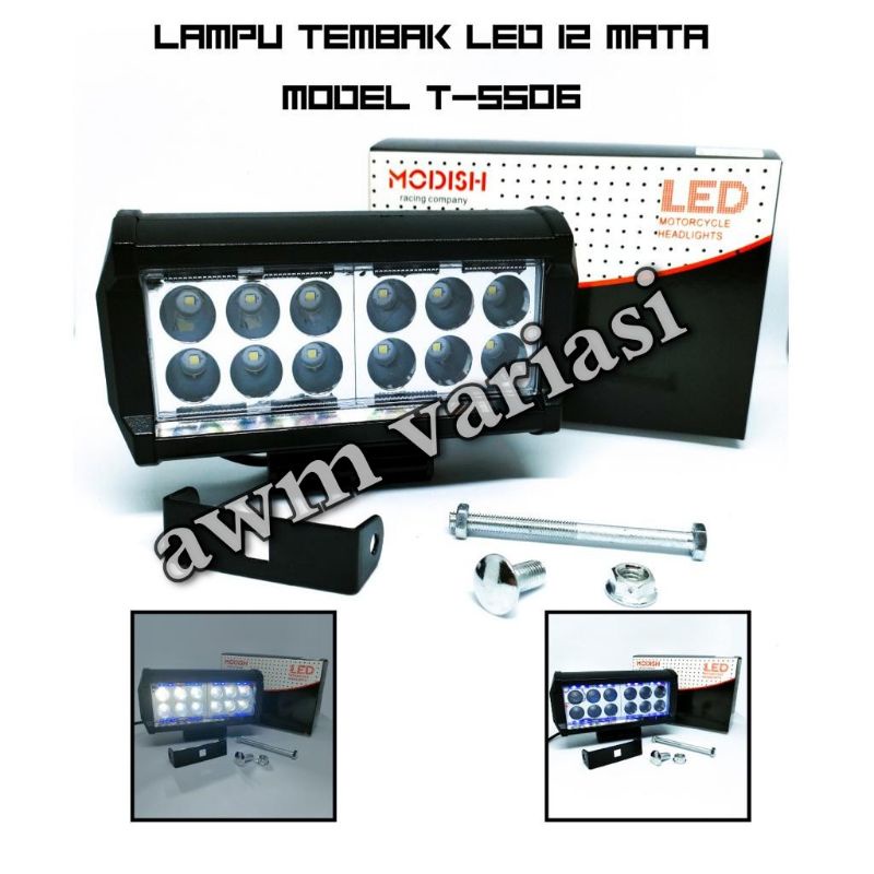 Lampu Tembak Sorot LED Cwl 12 Mata Senja biru Spot Light Workligt Lampu Tembak Cwl Daymaker Universal