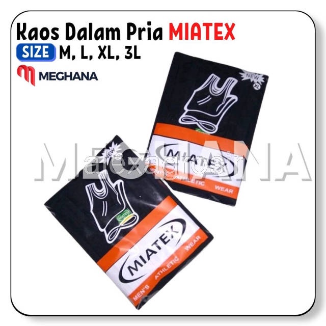 KAOS DALAM PRIA SINGLET POLOS WARNA HITAM MIATEX