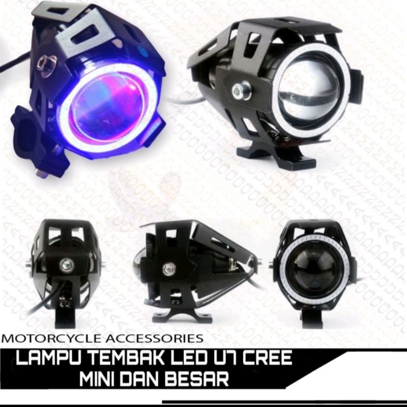 LAMPU TEMBAK SOROT LED CREE TRANSFORMER U7 MINI DI MOTOR