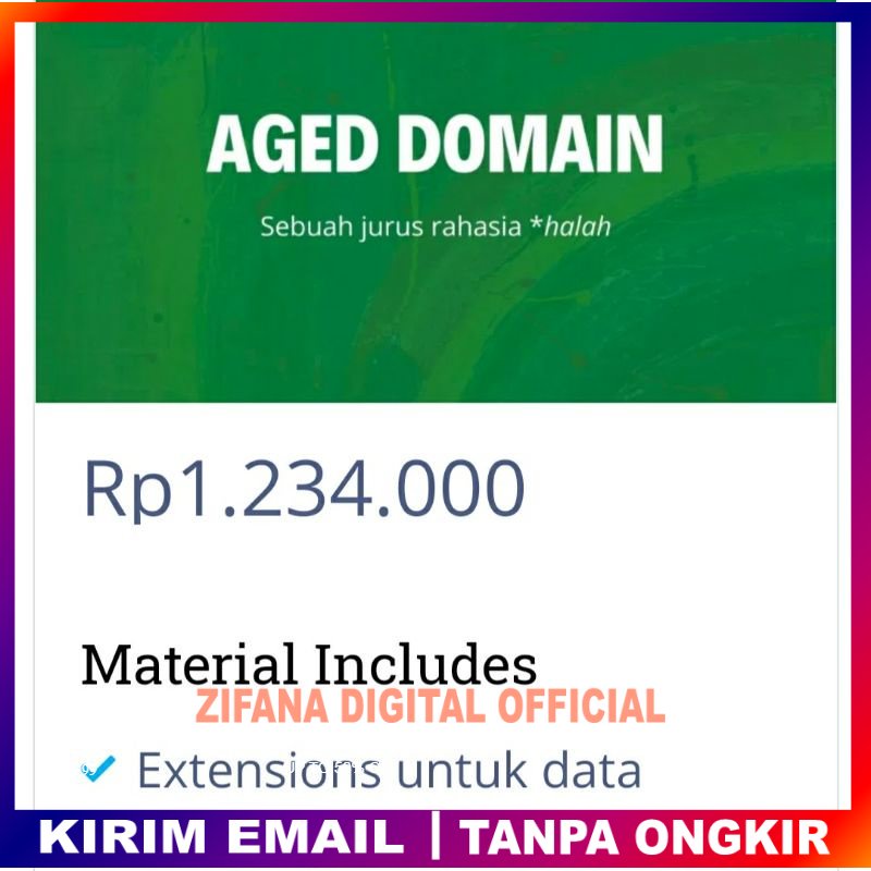 ECOURSE TUTORIAL TERNAK AGED DOMAIN ZIFANA DIGITAL