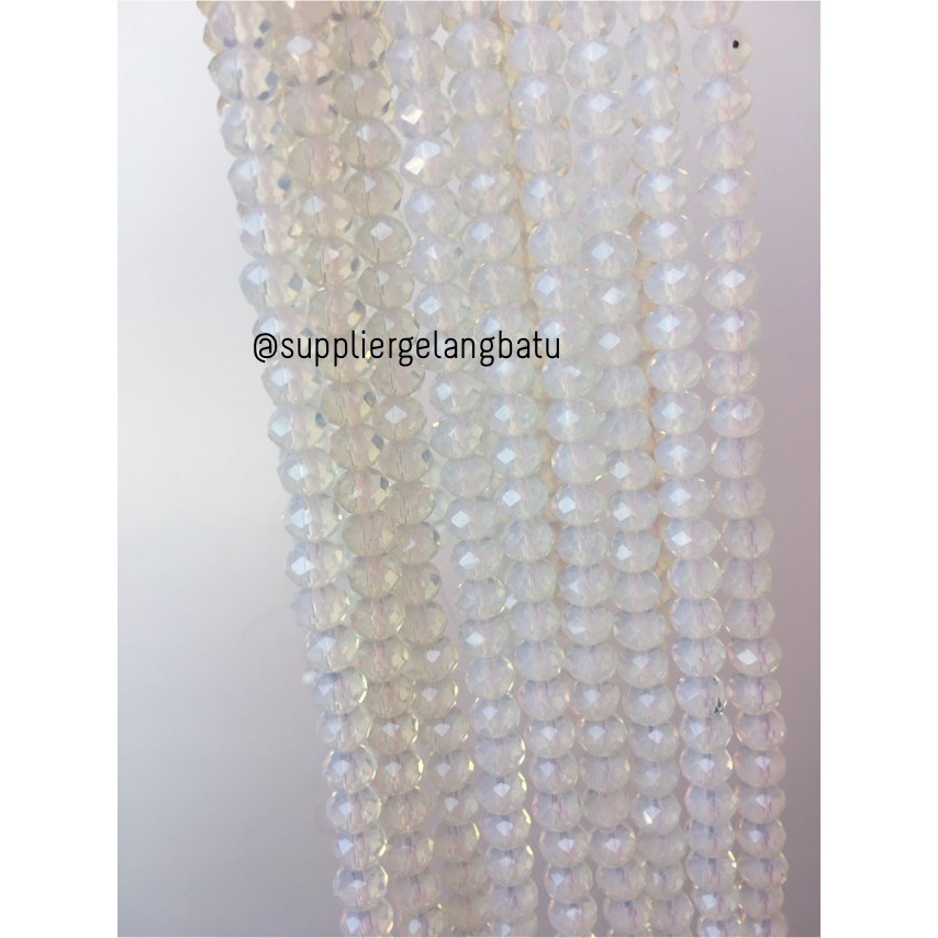 Crystal Ceko kilap 6mm barjad api moonstone opalite aksesoris liontin supplier grosir bahan craft