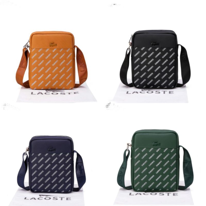 Tas selempang pria LACOSTE CANVAS ABS SLING BAG