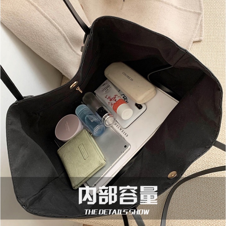 JK 882 TAS TOTE BAG KERJA JALAN WANITA KULIT POLOS SET 2 IN 1 IMPORT Y3733  C8718 T987 E6591 P9042
