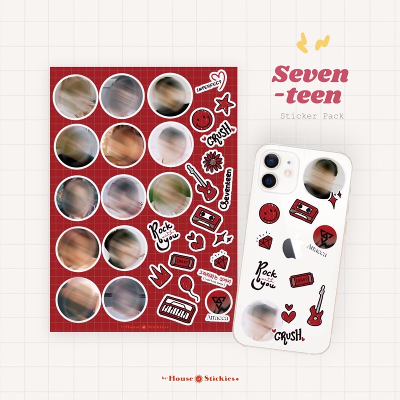 Stiker Kpop Seventeen Album Your Choice / Attaca Edition (Unofficial / Fanmade)