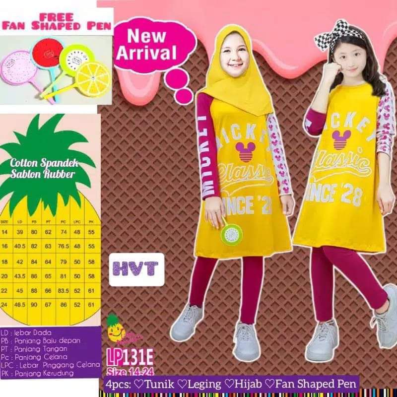 REJECT LP131E Setelan Legging Tunik Junior