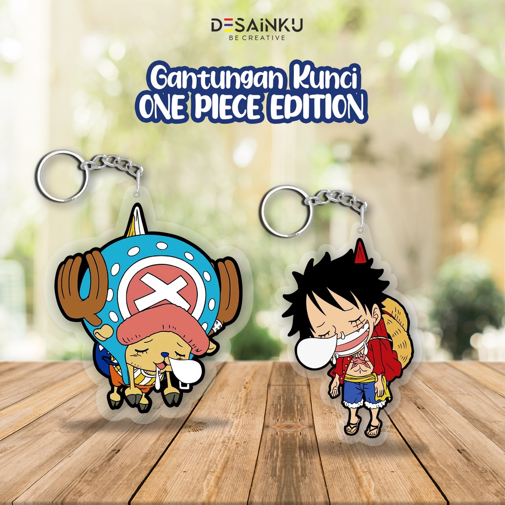 TERMURAH!!! Gantungan Kunci ONE PIECE EDITION / Gantungan kunci Akrilik Bening - GK1