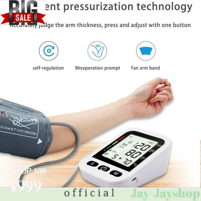 OLOEY Pengukur Tekanan Darah Blood Pressure Monitor with Voice - ARM-1