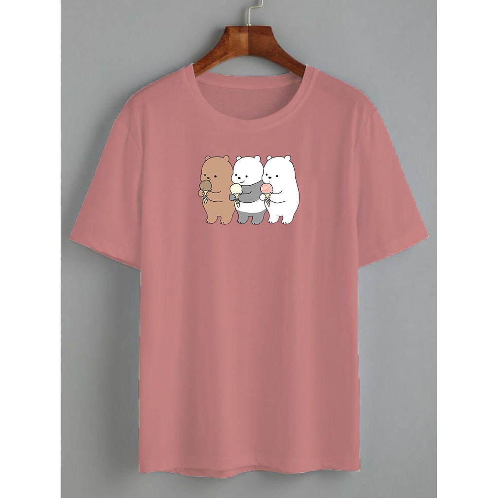 kaos THREE BEAR ICE CREAM / kaos wanita/ KATUN 24S