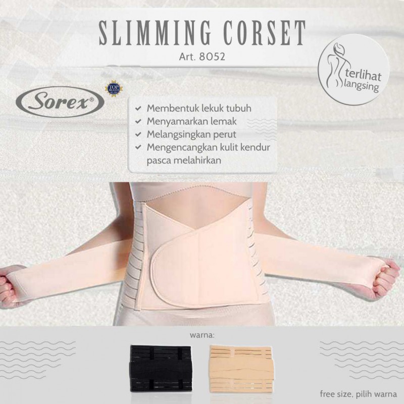 Slimming Corset Sorex 8052 Korset Pelangsing Perut Pasca Melahirkan  Untuk Diet