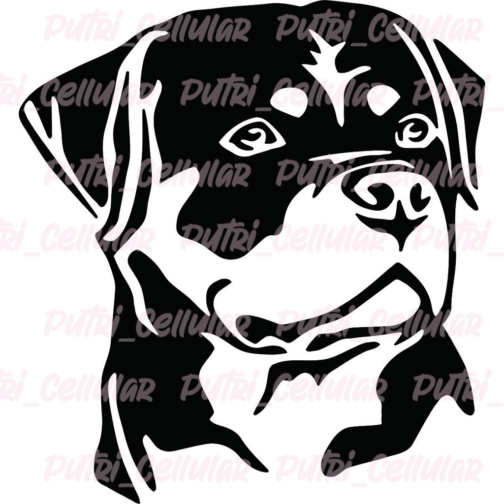 

Cutting stiker Kepala anjing dog Designs-CX13