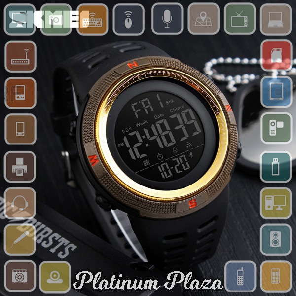 SKMEI Jam Tangan Digital Pria - DG1251 - Black`8K3UVU-