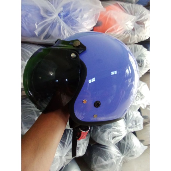HELM RETRO ANAK JUNIOR starkidss (HNL)KACA Datar Usia 5-9 THN  ORIGINAL