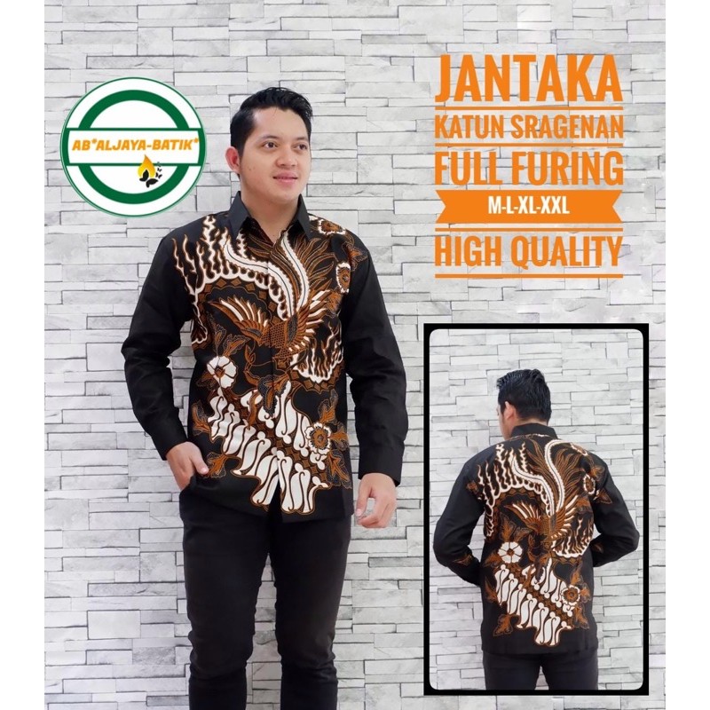 BATIK PRIA JANTAKA FULL FURING SIZE S-XXL ASLI SOLO HIGH QUALITY