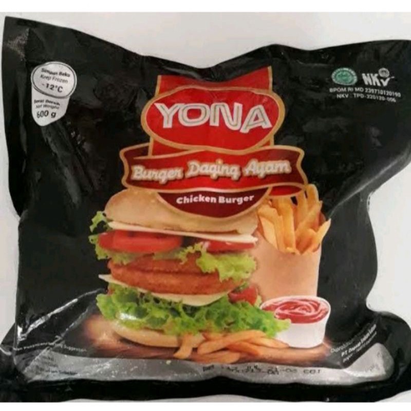 

Yona Burger Daging Ayam isi 10 uk 600 gr