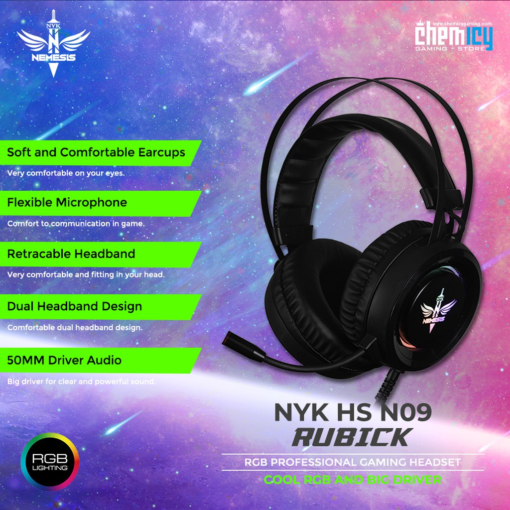 NYK HS-N09 Rubick RGB Illumination Gaming Headset