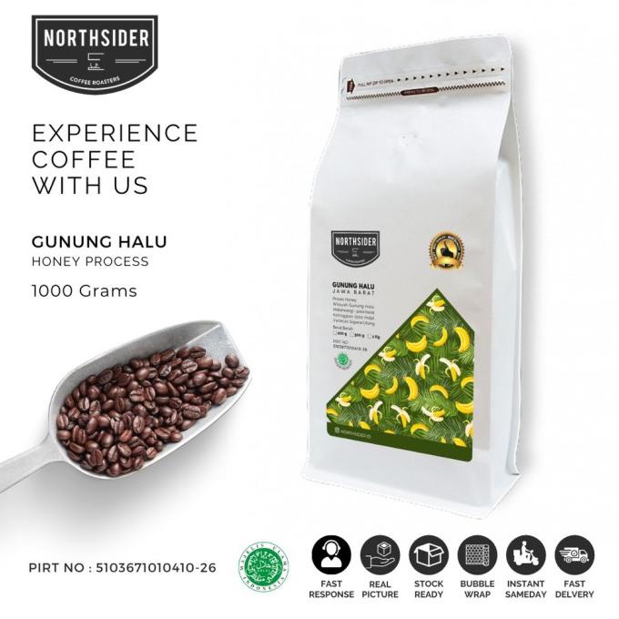 

ZJ380 BIJI KOPI ARABIKA GUNUNG HALU HONEY - 1KG NORTHSIDER COFFEE FBFG63546