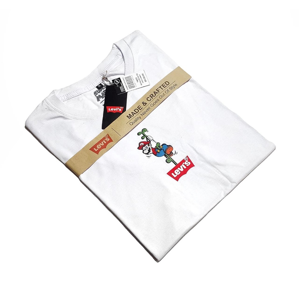 BAJU KAOS PRIA L.VIS MARIO SABLON LENGAN PENDEK M L XL