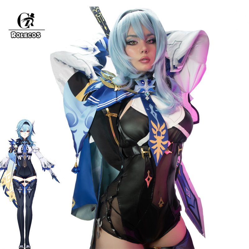 Game Genshin Impact Eula Cosplay Costume Eula Cosplay Costume Women Sexy Jumpsuit Costume Ha