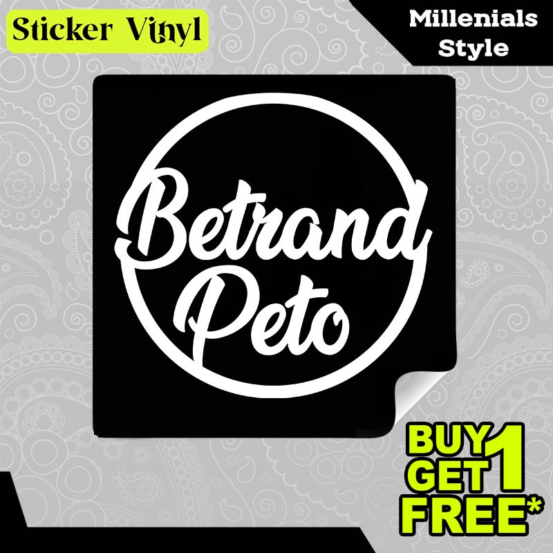 

Stiker Sticker Betrand Peto Tulisan Unik Desain Keren dan Kekinian Aesthetic Bahan Vinyl Satuan Anti Air