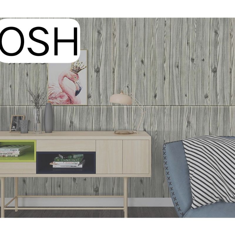 Wallpaper 3d Foam Wallpaper Dinding Motif Kayu Warna Cerah 4,5 mm