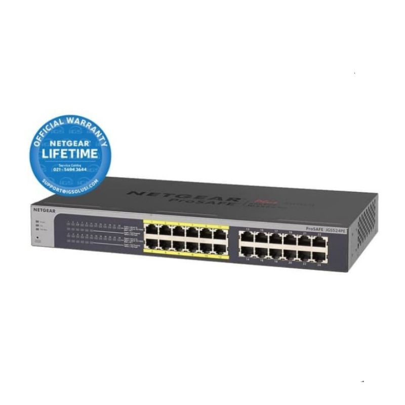 NETGEAR JGS524PE - Unmanaged Switch plus 24Port PoE