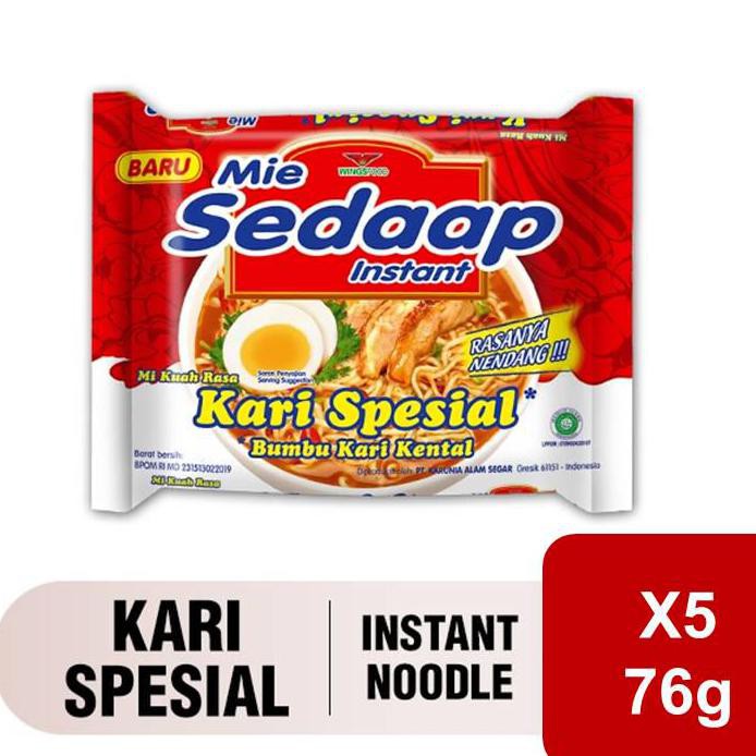 

Best Seller Mie Sedaap Kari Kental Spesial 76Gr X5