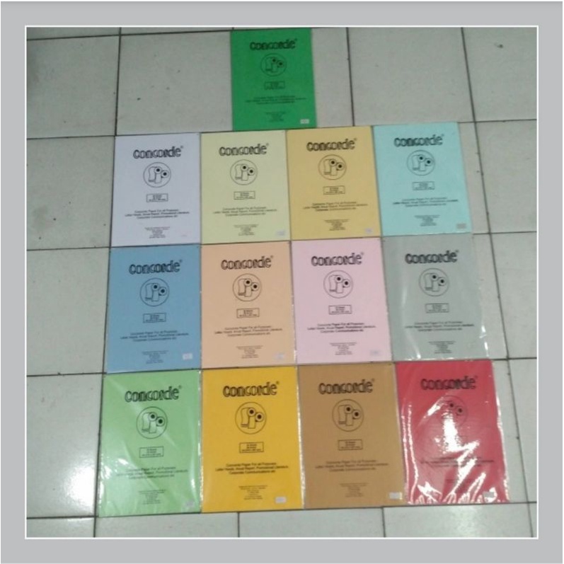 

Kertas Concorde size F4 (215 mm x 330 mm) 90 gram.