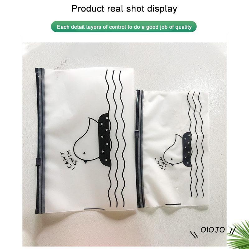 【COD】Tas Pouch Penyimpanan Pakaian Dalam / Kaos Kaki / Rambut Anti Debu Motif Print Dengan Resleting