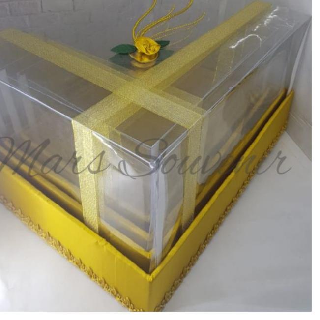 

☉ Box Kotak Seserahan Lamaran Mika Pita Tile 1 Set Isi 4 Box ➷