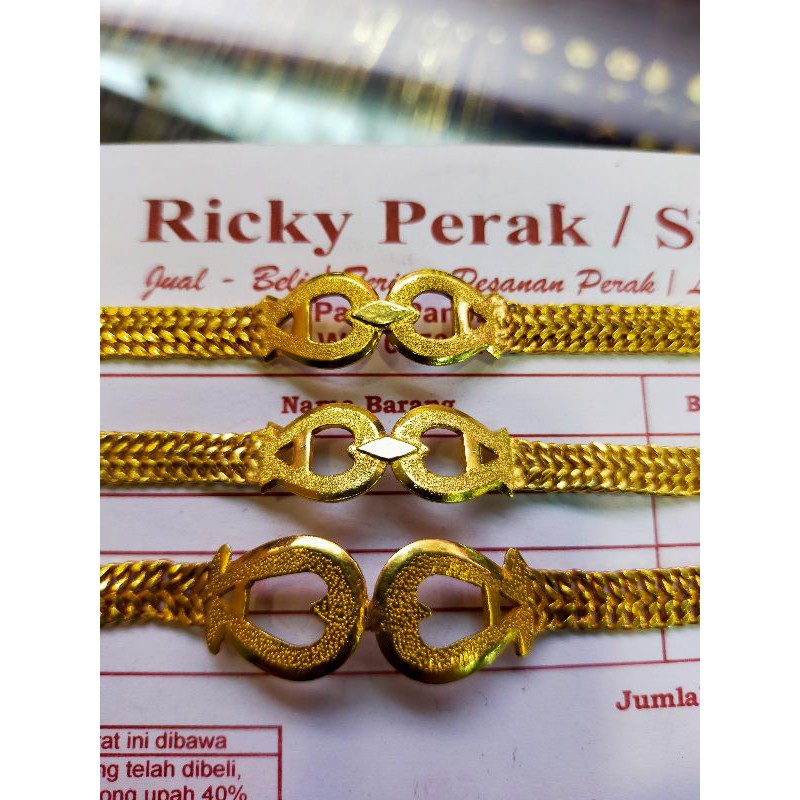 GELANG PERAK / PLAT MODEL AA / PERAK GOLD