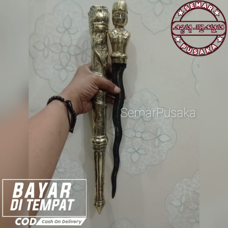 Tongkat Komando Sukarno Polos Isi Sedang Besar Kuningan Koleksi