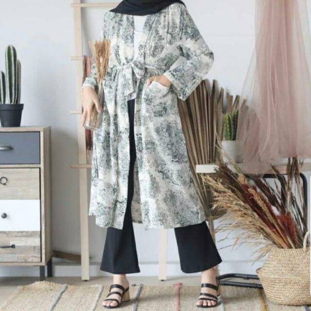 LONG OUTER NUELA*  XL LD 105 - 110 CM / OUTER MOTIF /  NUELA CARDIGAN / LONG CARDI