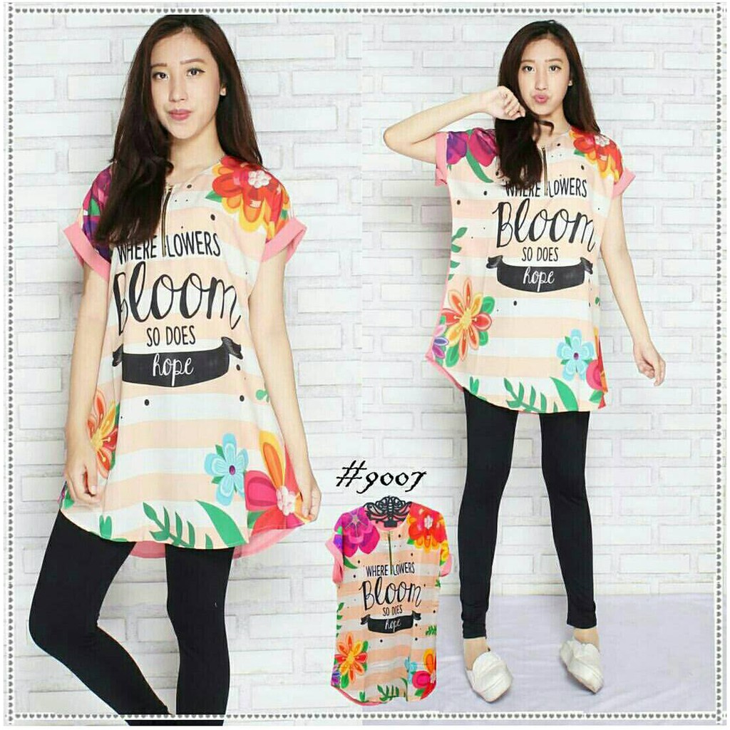 1-01039 kemeja jumbo wanita / hem wanita / blouse wanita