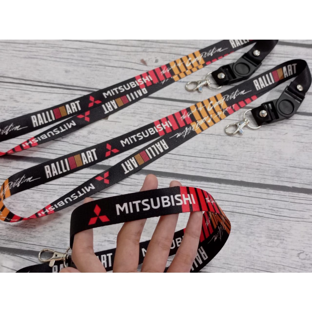 

Lanyard MITSUBISHI Full Printing / Lanyard MITSUBISHI RALLI*ART / Lanyard Desain Custom Full Printing