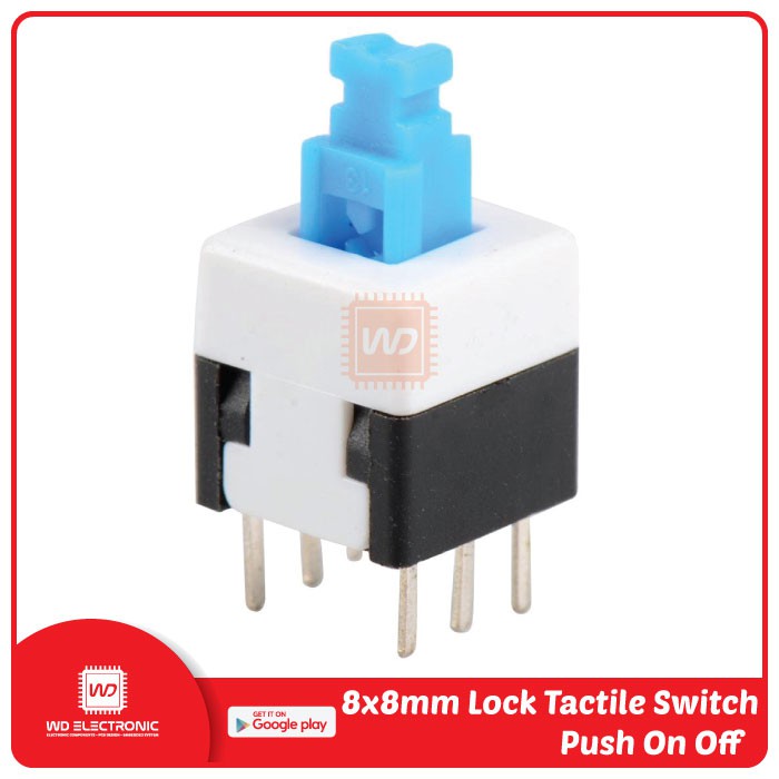 Lock tactile switch 8x8 mm push on off 8x8mm