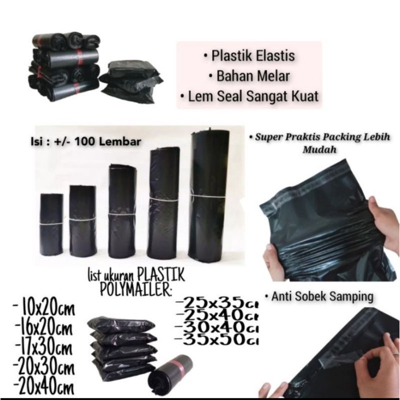 Plastik Polymailer untuk packing online shop isi 100 pcs