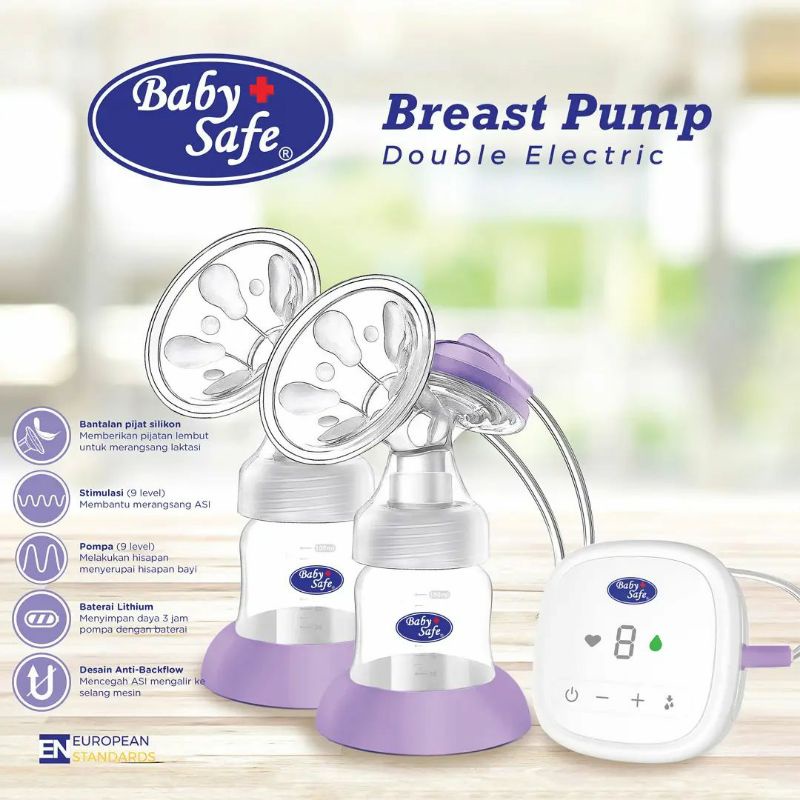 BABY SAFE Double Electric Breast Pump Pompa ASI Electric Tandem